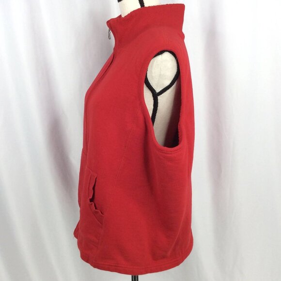 Coldwater Creek Sherpa Lined Vest Womens Plus Size 2X Full Zip Jersey Knit - Picture 4 of 9